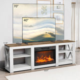 23" Electric Fireplace Insert, 1400W Wall Recessed Fireplace Heater with 7 Flame Settings, Remote 16339142