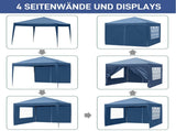 3 x 3m Two Doors & Two Windows Practical Waterproof Right-Angle Folding Tent Blue 68801768