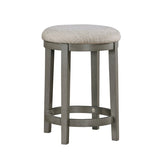 Light Gray Finish Counter Height Stools Set of 2, Foam Cushioned Seat Industrial Design Kitchen B011P238921