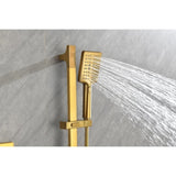 Shower System with Shower Head, Hand Shower, Slide Bar, Bodysprays, Shower Arm, Hose, Valve Trim, W2287141342
