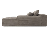 NEW Convertible Chaise Lounge Chair Plush with Wide Armrest & Throw Pillows, Cozy Boneless Sleeper W3975P549237
