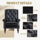 COOLMORE Wood Frame Armchair, Modern Accent Chair Lounge Chair with Sturdy Wood Legs for Living Room W395109979