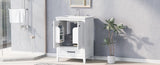 24" Bathroom Vanity with Sink, Bathroom Vanity Cabinet with One Drawer and Doors, Solid Wood and N725P171407K