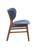 Blue and Walnut Padded Side Chair B062P209228
