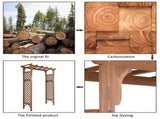 152*60*215cm Beautiful And Practical Flat-Topped Wooden Arch Garden Arch Dark 41343931