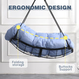 Hammock Chair Swing with Cushion - Outdoor Indoor Hanging Hammock Chair for Patio, Porch, Bedroom, 88037020