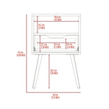 Haverson 1-Drawer 1-Shelf Nightstand Smokey Oak and White B06279998