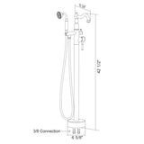 Freestanding Bathtub Faucet with Hand Shower W1533125003