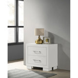 2 Drawers MDF Nightstand in Cream White Finish B016P254531