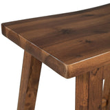TOPMAX Farmhouse Rustic 2-piece Counter Height Wood Kitchen Dining Stools for Small Places, Walnut WF285473AAD