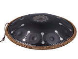 10 Notes Mandala Pattern Black Handpan Drum Decorative Steel Percussion Instrument 04381325