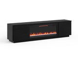 89 inch Fireplace TV Stand for TVs up to 100 inches, Black Finish B108P255364