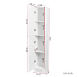 Freestanding Cabinet with Inadjustable Shelves and two Doors for Kitchen, Dining Room, White W33165045