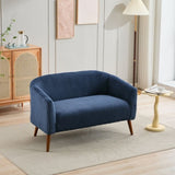 50.78" Modern Loveseat Couch Sofa, Corduroy Fabric Upholstered 2-Seat Sofa, Loveseat with Wooden W3188P280033