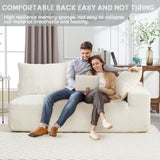 UNITED WE WIN Memory Foam 2-Seater Couch, No Installation & Easy to Transport, Deep Seat Modern Sofa W1568P222611