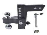 Fits 2.5" Receiver Aluminum Trailer Hitch Adjustable 8" Drop/Rise 2" & 2-5/16" Balls 18500LBS w/2 04082944
