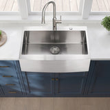 33x22x10"Farmhouse Apron Single Bowl Stainless Steel Kitchen Sink W2898P228903