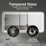28*60inch LED Bathroom Vanity Mirror ,wall mirror,Anti-Fog, Dimmable,Shatter-Proof Tempered Glass, W2709P242514
