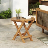 NO INSTALLATION REQUIRED, FOLDABLE AND ADJUSTABLE OUTDOOR ACACIA WOOD SIDE TABLE N770P261552T