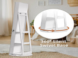 Jewelry Armoire with Full Length 360&deg and Large Capacity Jewelry Organizer Armoire, Lockable 36834598