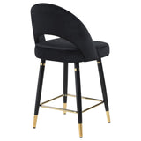 Black Open Back Counter Height Stools B062P145678