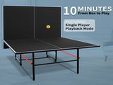 9ft Mid-Size Tennis Foldable & Portable Ping Pong Set for Indoor Games with Net, 2 W1408P385457