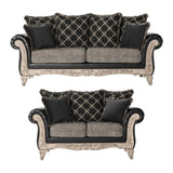 San Marino 2-Tone Fabric Wooden Frame Loveseat T2574P198796