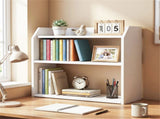 3-Tier Desktop Storage Shelf, Raised Guardrail Anti-Fall Tabletop Organizer for Home Office 56877788