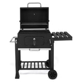 ZNTS Charcoal Grill with Foldable Side Table and Wheels, Heavy-duty BBQ Grill for Outdoor Picnics Patio 52462179