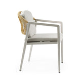 Outdoor Dining Chair Set of 2, Wicker Rattan Woven Patio Chairs, Outdoor Armchair Seating for Patio N768P182296Y