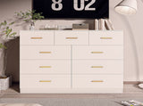 9 Drawer Double Dresser for Bedroom, Wide Storage Cabinet for Living Room Home Entryway,White 34963972