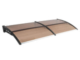 80*38in Household Application Door & Window Rain Cover Eaves Brown Board & Black 38522400