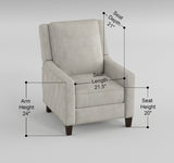 Modern Home Furniture Reclining Chair 1pc Sand-Color Textured Fabric Upholstered Nailhead Trim Solid B011P190690