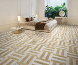 12*12 Waterjet marble,White Gold 2 color, marble, for floor and wall,polished marble tile, W1696P262346