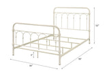 White Full Bed with Spindle Headboard B062P215388