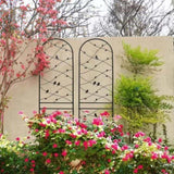 4 Pack Metal Garden Trellis 86.7" x 19.7" Rustproof Trellis for Climbing Plants Outdoor Flower W1586P268069