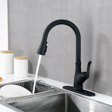 ZNTS Pull Down Touchless Single Handle Kitchen Faucet 20S05101MBL