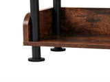 5-Tier Industrial Bookshelf, Open Rustic Brown Bookcase with Metal Frame, Freestanding Display W3101P574173