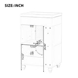 ZNTS 20" Bathroom Vanity with Sink, Bathroom Vanity Cabinet with Two-tier Shelf, Adjustable Shelf, Solid 51947351