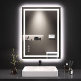 32x24 Inch IP54 Waterproof Bathroom Vanity Mirror - Anti-Fog LED, Front/Backlit, Touch Control, High W3377P309970