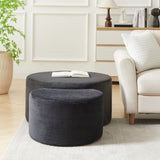 Nesting Coffee Table Set of 2,Upholstered Coffee Tables Set of 2 for Living Room, Modern Foam W834P326380