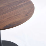 31.5"BLACK AND WALNUT Tulip Table Mid-century Dining Table for 2-4 people With Round Mdf Table Top, W234P143406