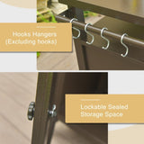 Grill Carts Outdoor Storage Cabinet with Wheels, Metal outdoor grill table Kitchen Dining Table W1859P170173