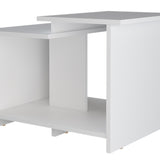 ZNTS FM FURNITURE Naco Coffee Table with Open Storage, Melamine Finish, White B128P269876