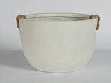 Round Concrete Planter Set of 2, Large Outdoor Indoor Handmade Rustic Decorative Planter Pots with W347P465313