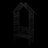 Metal Garden with Bench Turned into Flower Stand W58.07*H97.24 Climbing Plants Support Rose 04163726