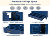 30" Blue Bathroom Vanity Single Sink, Combo Cabinet Undermount Sink, Bathroom Storage Cabinet WF324043AAC