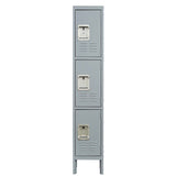 3 Door 66"H Metal Lockers With Lock for Employees,Storage Locker Cabinet for Home Gym Office School 14420504