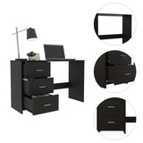 Classic 3 Drawers Writing Desk -Black B20091903