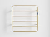 Brushed Gold 18.7" Heated Towel Rack for Bathroom,Wall Mounted with Intelligent Touch Screen Timer, 03081900